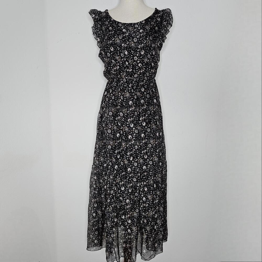 NWOT Le Ragazze Women's Black/Pink Floral Dress Size 10
